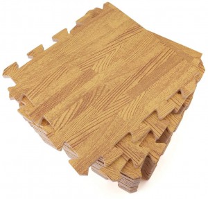 eva foam wood grain floor mat
