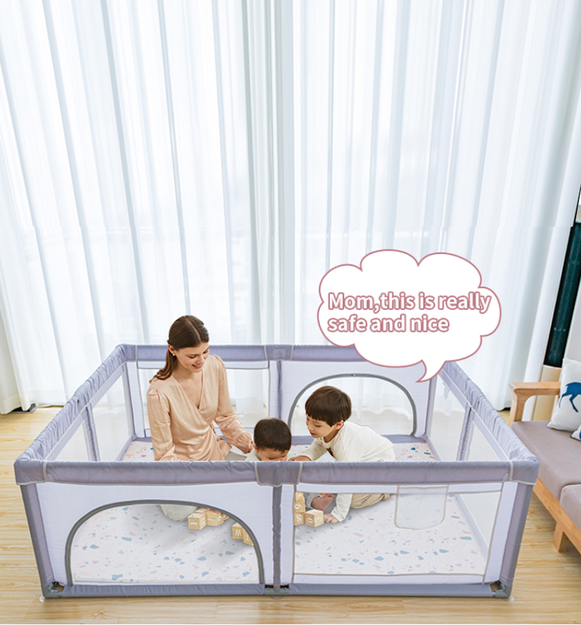 fence baby playpen Easy assemble portable square baby playpen plastic kids baby playpen fence