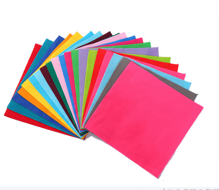 Colored polyester felt