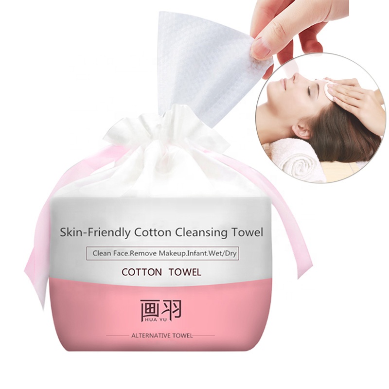HUA YU Brand Chemical-free 100% cotton Makeup Remover Towels Face Cleansing Cloth