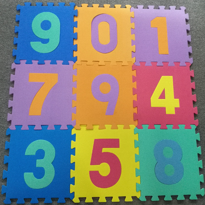EVA Foam Play Mat Blank 36 pieces + 24 borders Non-toxic multicolored Colorful