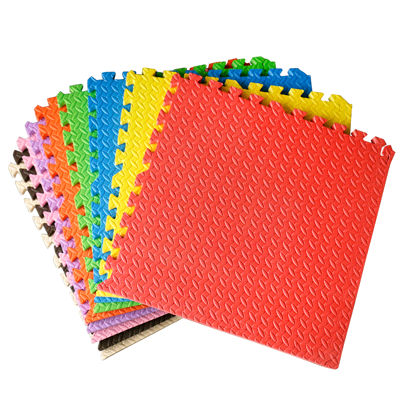Kid's Puzzle Exercise Play Mat with High Quality EVA Foam Interlocking Tiles, Multi Color