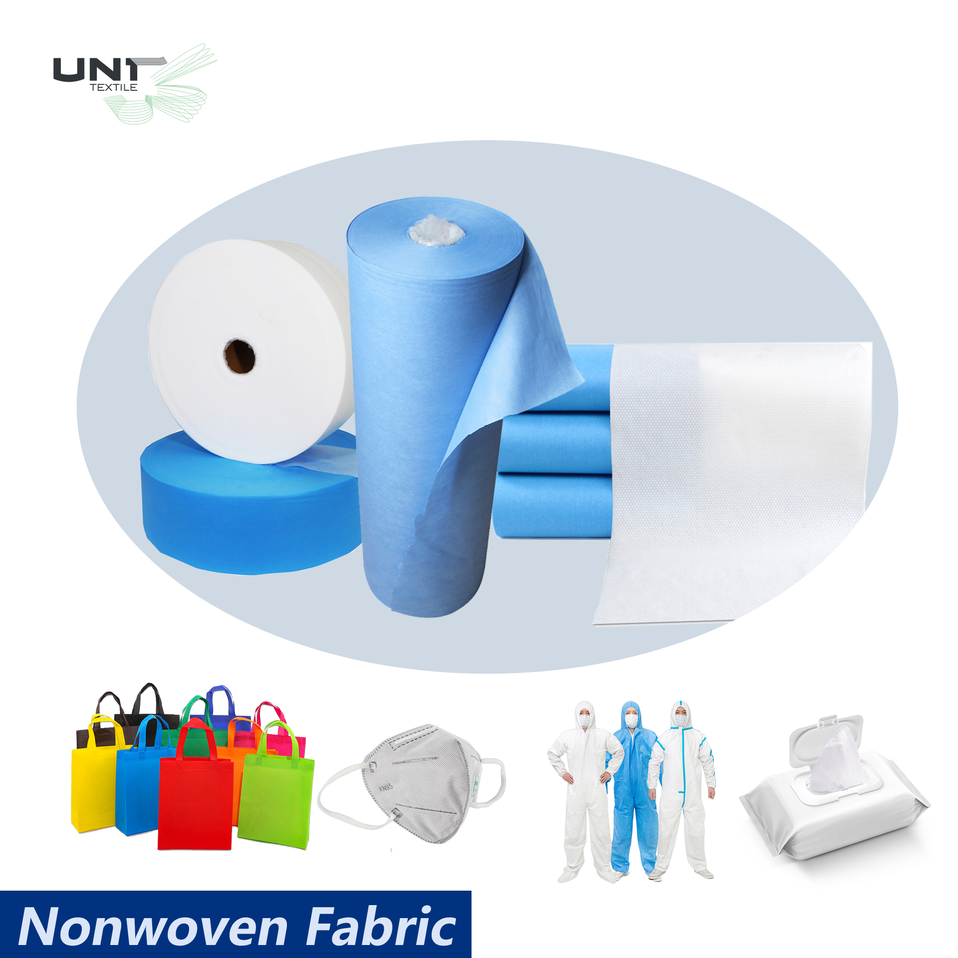 Manufacturer spunbond spunlace pp polypropylene ss meltblown sms non woven nonwoven fabric for face mask bags medical
