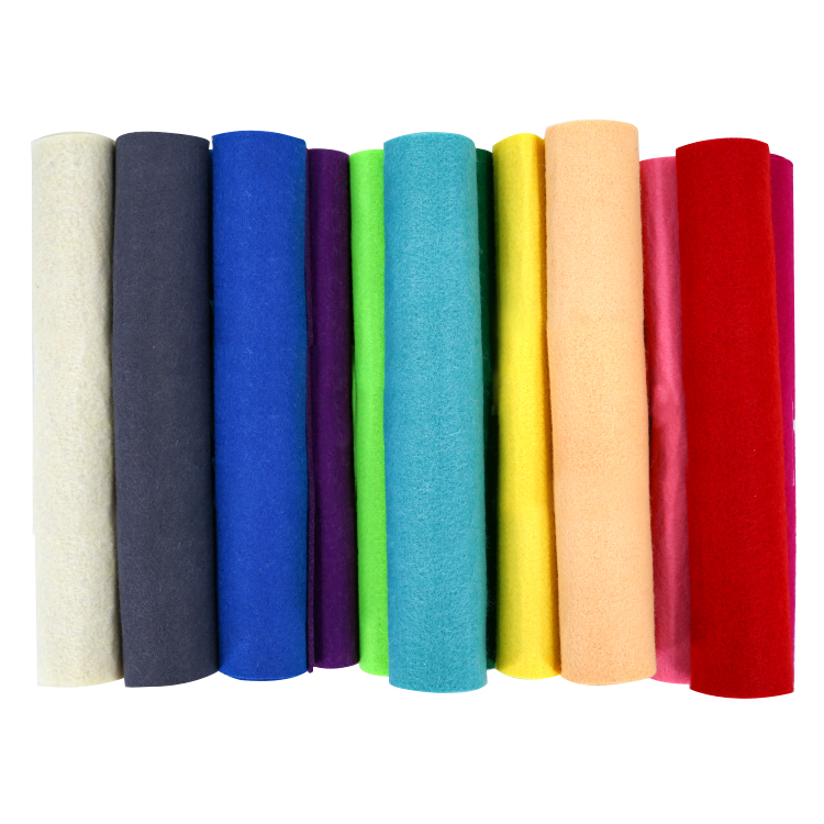 soft recycled nonwoven polyester felt fabric roll wool felt fabric sheet wholesale