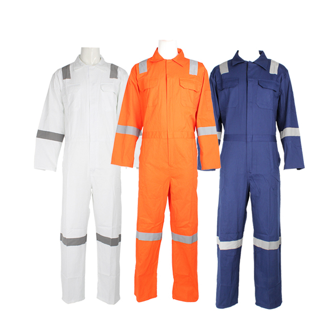 100% Cotton Boiler suits Coverall ມີ tape ສະທ້ອນ