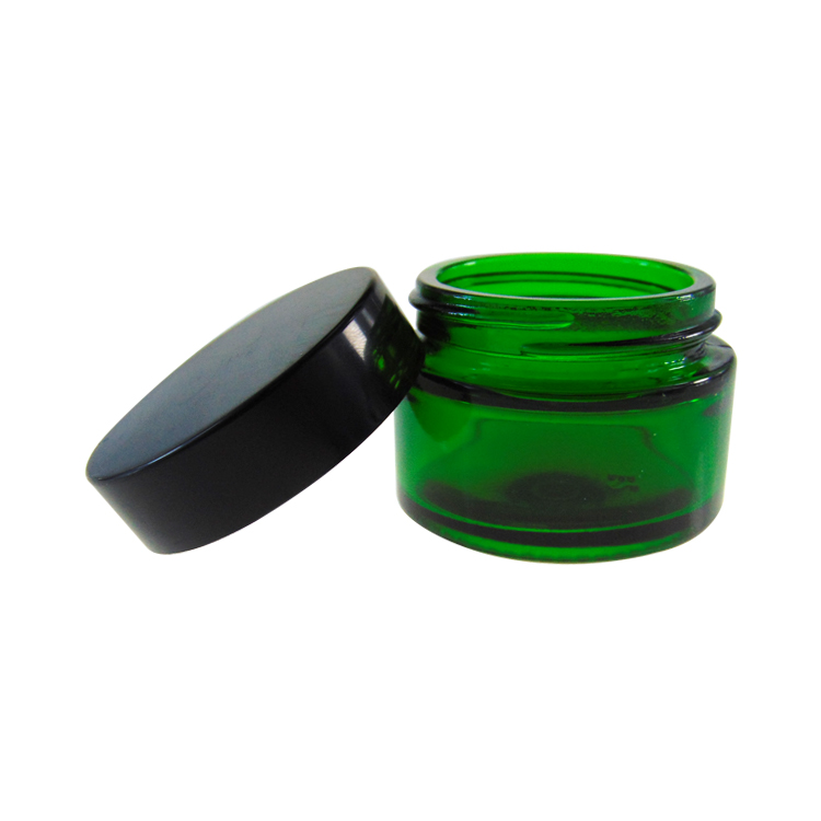 green glass jar