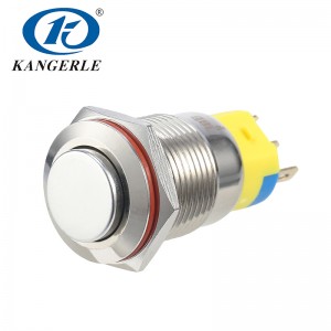 16B Momentary metal push button switch 16mm high head without LED