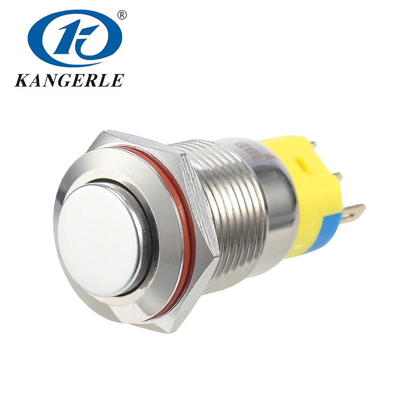 16B Momentary metal push button switch 16mm high head without LED