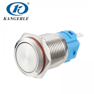 16C Momentary metal push button switch 16mm flat head without LED