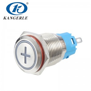 16C Metal push button switch 16mm with circle LED +