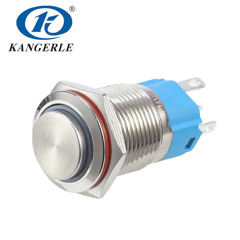 16C Metal push button switch 16mm high head with circle LED
