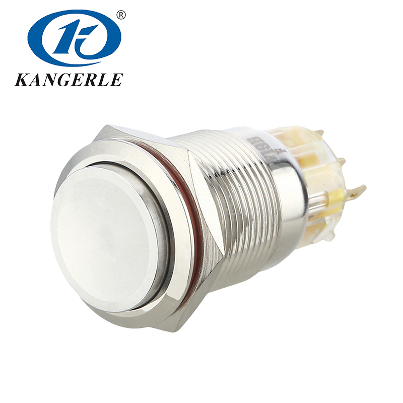 19B Momentary metal push button switch 19mm high head without LED