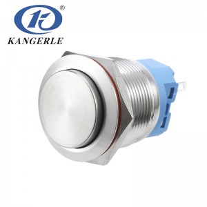 22C Momentary metal push button switch 22mm high head without LED
