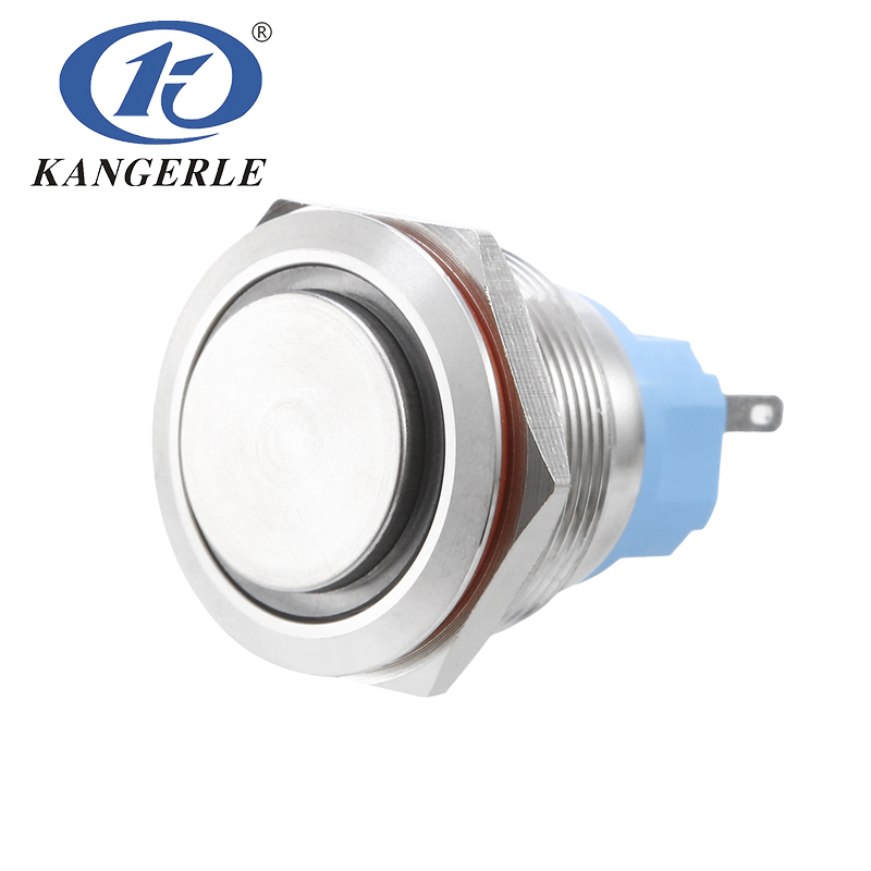 25C Momentary metal push button switch 25mm high head with circle LED