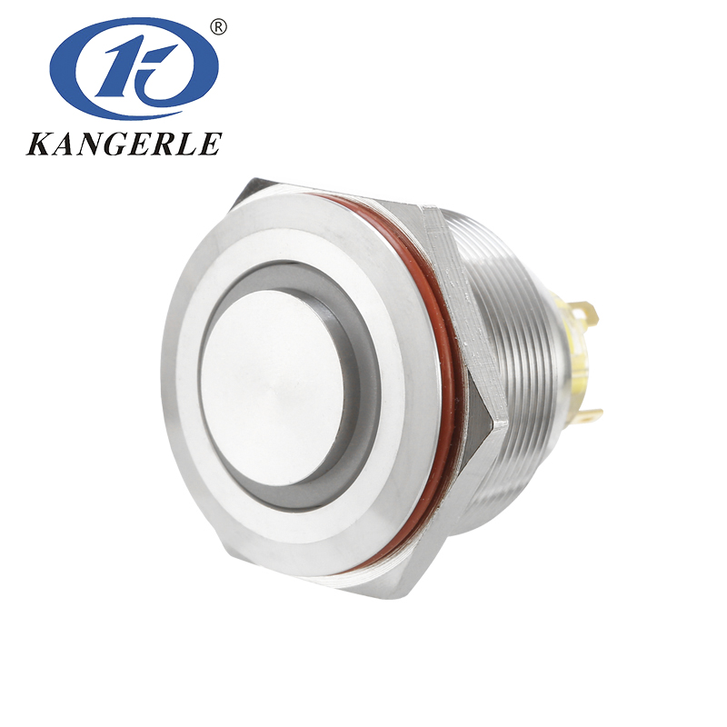 30B Momentary metal push button switch 30mm high head with circle LED