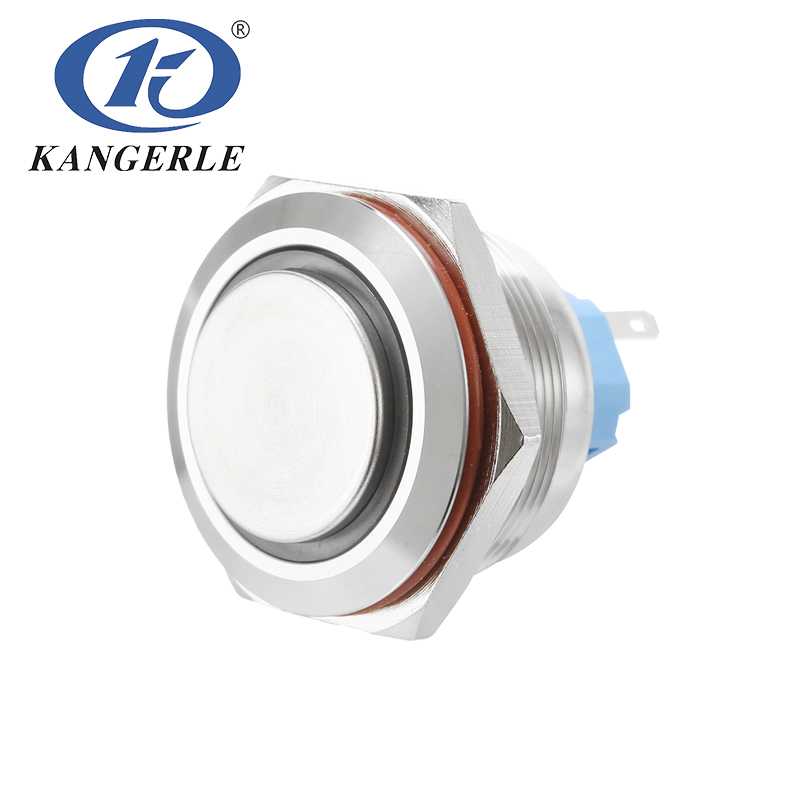 30C Momentary metal push button switch 30mm high head with circle LED