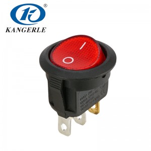 Rocker switch KCD1-202N 3P with light