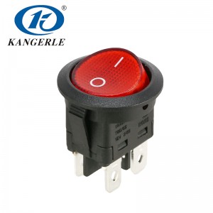 Rocker switch KCD1-224GN 4P with light