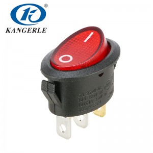 Rocker switch KCD1-311N 3P with light