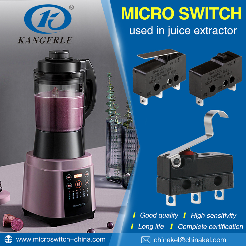 Miniature micro switch for juice extractor