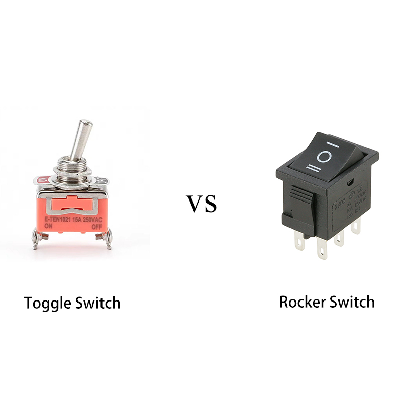 What is the difference between toggle switch and rocker switch?