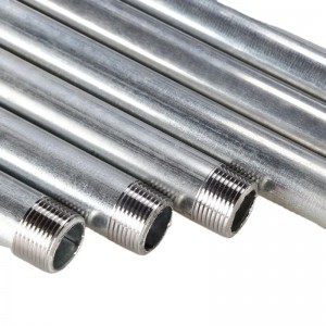 Tubo de carbono/Accesorios para tubos de aceiro roscados redondos galvanizados en quente