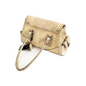 Shoulder bag genuine leather handbag python leather travel bag