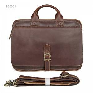 Men pu Leather Briefcases laptop Messenger Bag