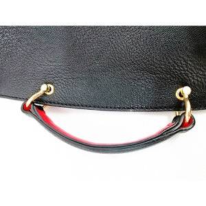 Lady’s Red and Black Stitching oblique Handle Single-shoulder Crossbody Bag
