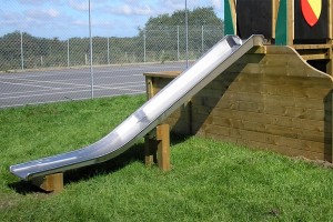 Space outdoor playground stainless steel slide for kids