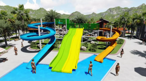 low price factory Outdoor Large water park equipment used swimming pool slide for sale
