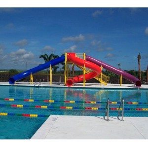 Fiberglass Bata Outdoor Pool Amusement Equipment Water Slide