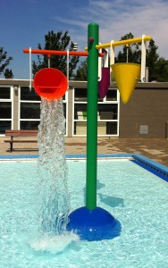 double drench bucket for kids summer water play