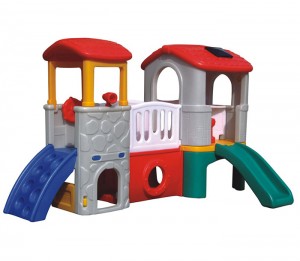 New design cheap wooden kids garden plastic playhouse