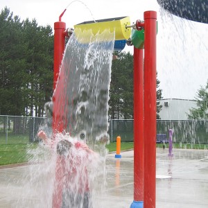 Aksesori Taman Air Mainan Bunga Semprot Aqua Main Peralatan untuk Taman Hiburan Kanak-kanak