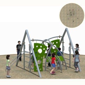 Barudak outdoor Struktur climbing pikeun outdoor Playground