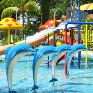 Kids outdoor water park toys dolphin aqua play for aqua park
