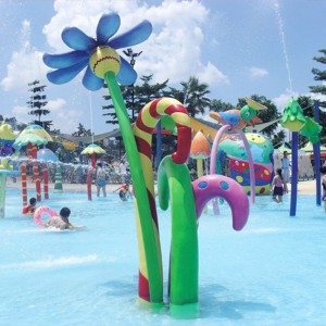 Water Flower Spray Column Struktuer foar Summer Kids Play