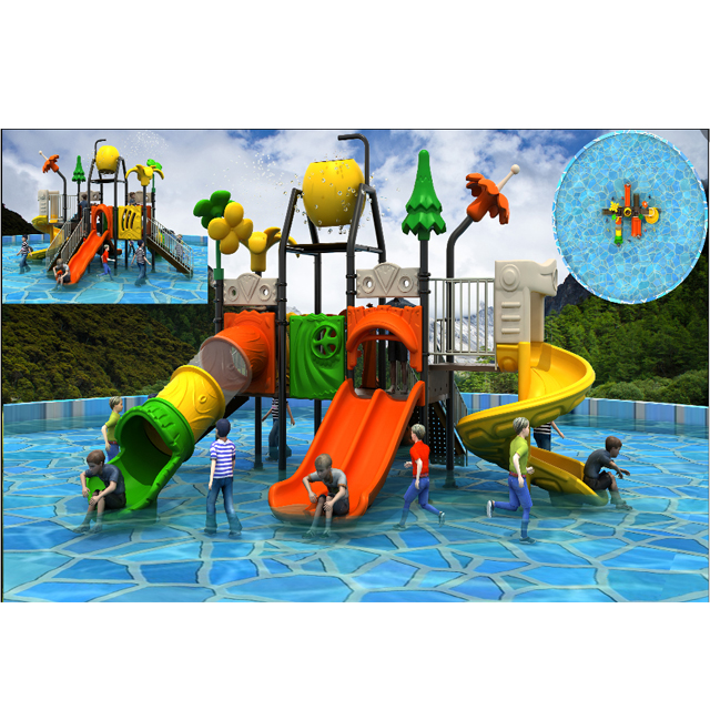 Small waterpark Child pool with water slide Featured Image