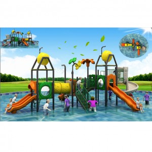 2019 Latest design Plastic water playground ,water house slide for kids
