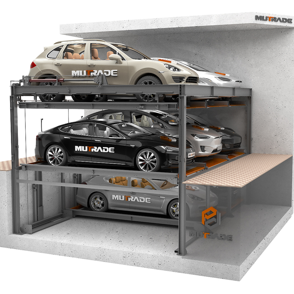 BDP_12c independent parking system with underground level puzzle type parking