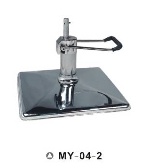 Chrome square base & pump for barber chair