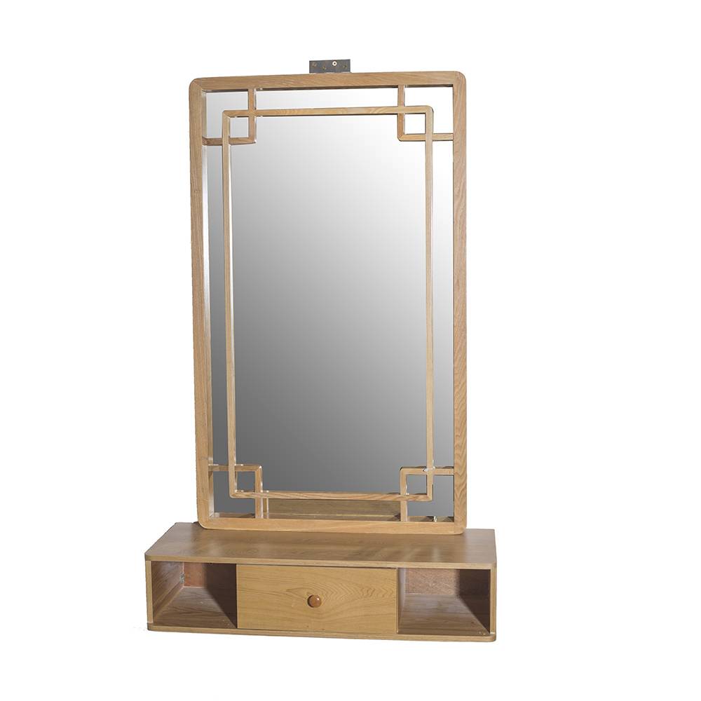 wood mirror frame salon wall mirror station