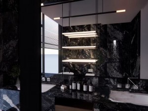 Hilton black marble