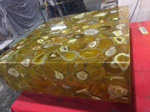 yellow agate stone countertop