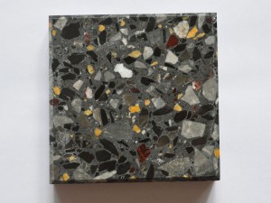 DXW215 black with yellow chips terrazzo tiles