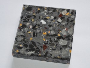 DXW215 black with yellow chips terrazzo tiles