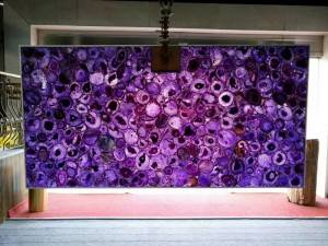 purple agate slab