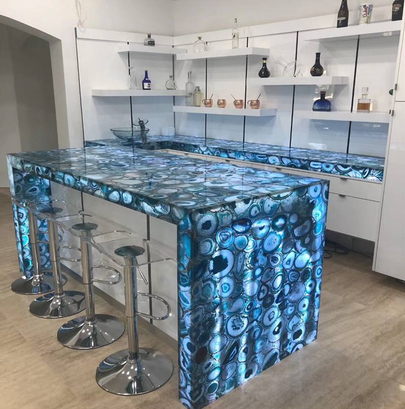 blue agate countertop