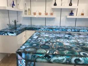 blue agate stone countertop